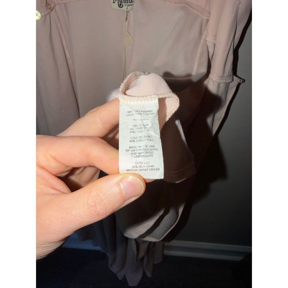 Show me your mumu Mariah wrap dress blush beige small NWT - Picture 9 of 10